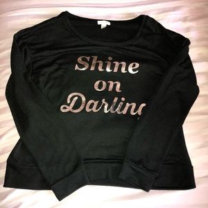 “Shine on Darling” Black long sleeves - super soft